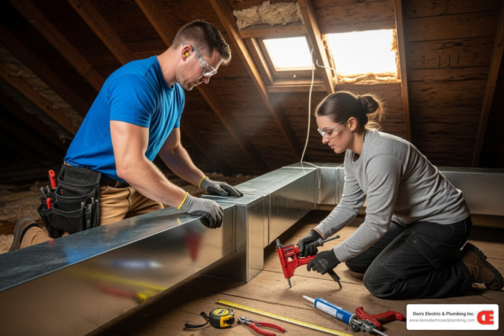 Sheet Metal & More: Comprehensive Ductwork Services for Canajoharie Homes 2 air duct installation canajoharie