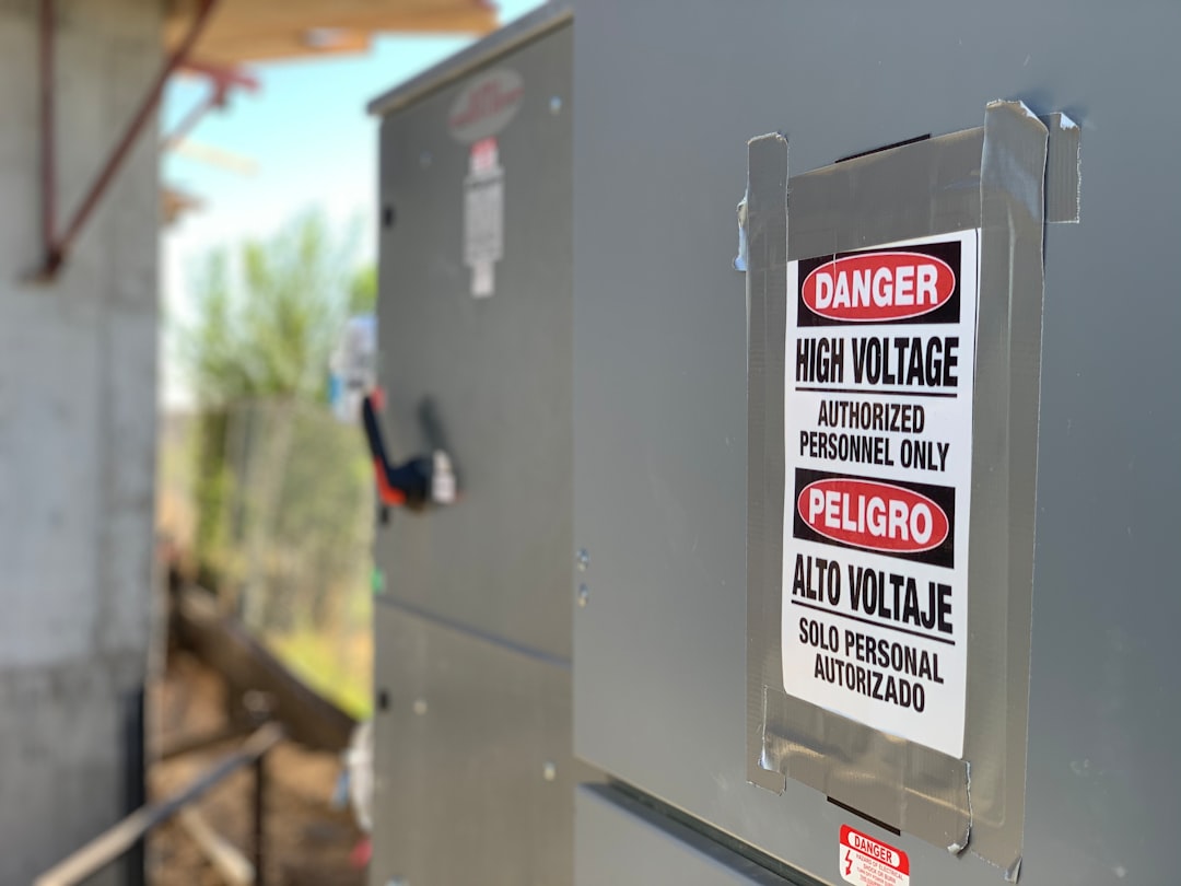 Blog 2 residential electrical panel with safety compliance signage