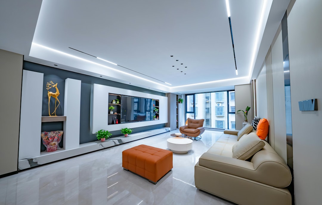 Blog 6 LED lighting in a modern home interior with warm efficient bulbs