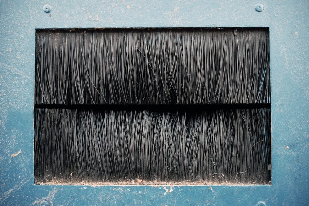 pet hair clogging HVAC air filter in home with dog