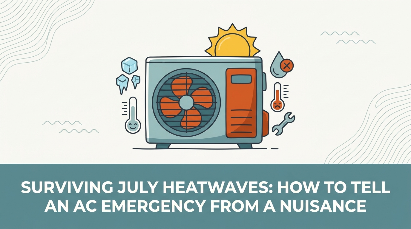 Blog 9 Surviving July Heatwaves: How to Tell an AC Emergency from a Nuisance — featured image