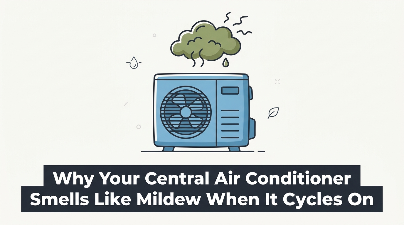 Blog 12 Why Your Central Air Conditioner Smells Like Mildew When It Cycles On — featured image