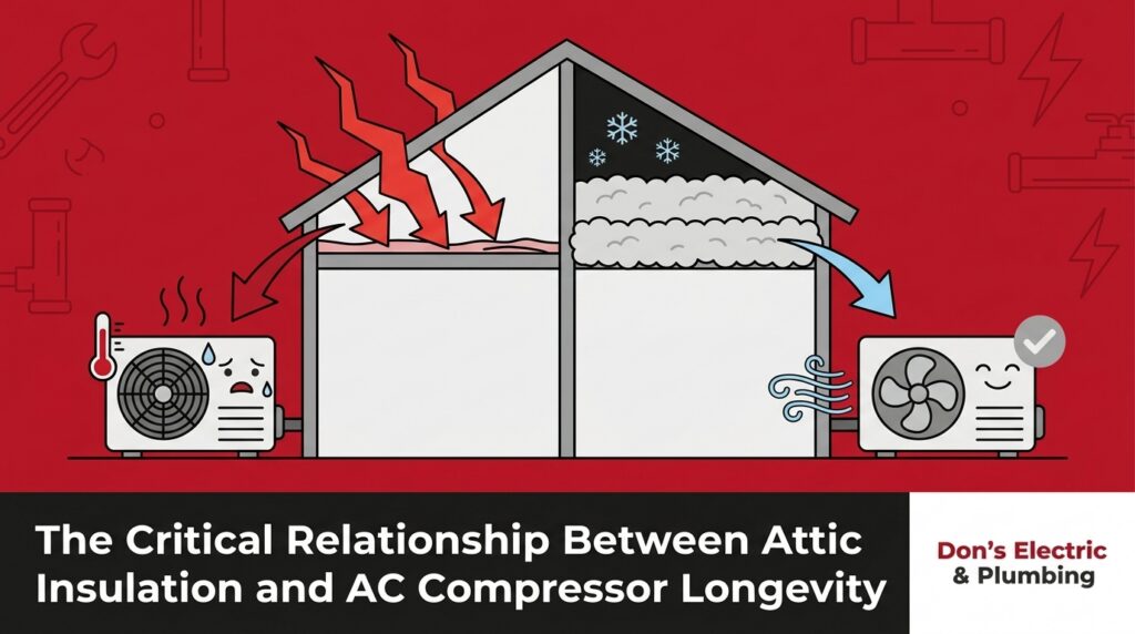 The Critical Relationship Between Attic Insulation and AC Compressor Longevity 2 The Critical Relationship Between Attic Insulation and AC Compressor Longevity — featured image