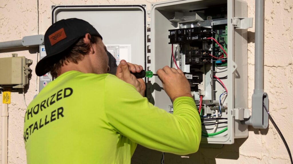 In-Depth Guide to Finding a Reliable Electrician 2 homeowner inspecting electrical panel at home