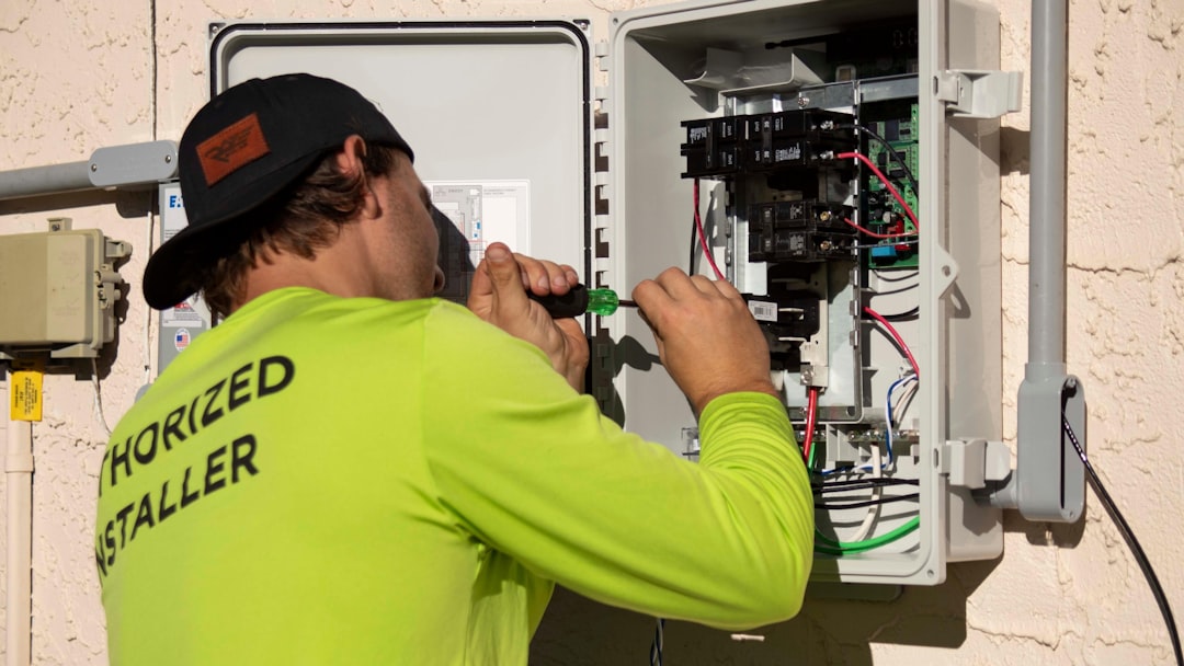 Blog 11 homeowner inspecting electrical panel at home
