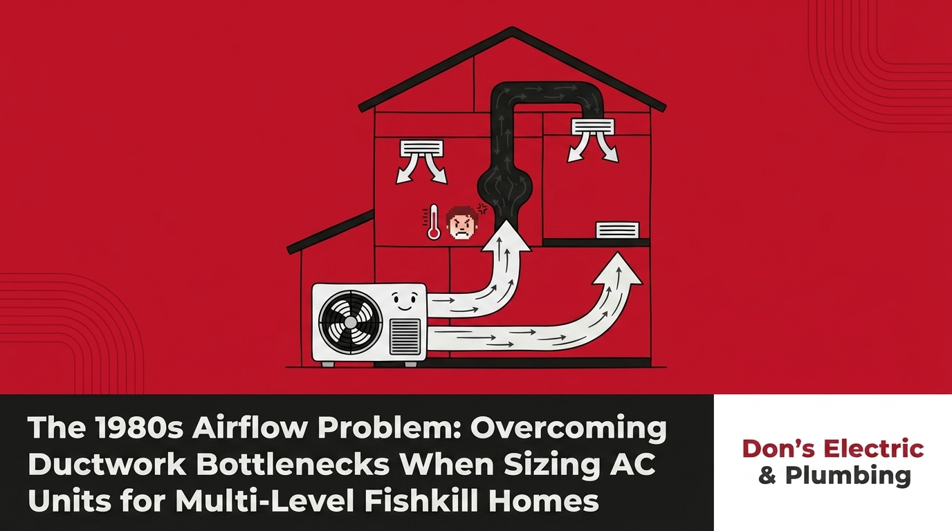Blog 3 The 1980s Airflow Problem: Overcoming Ductwork Bottlenecks When Sizing AC Units for Multi-Level Fishkill Homes — featured image