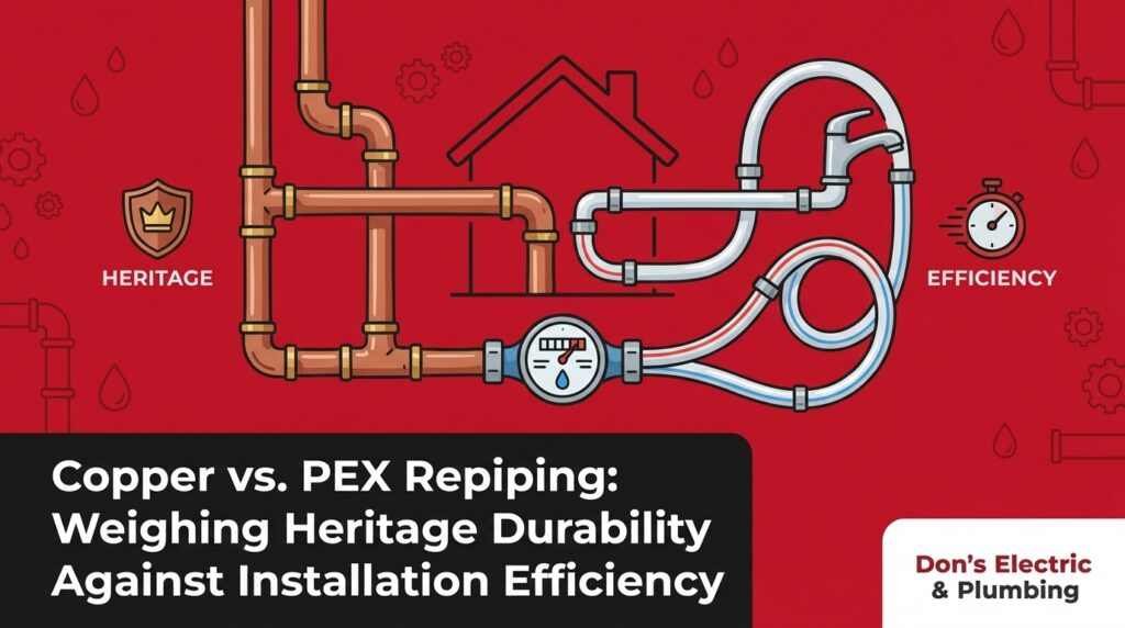Copper vs. PEX Repiping: Weighing Heritage Durability Against Installation Efficiency 4 Copper vs. PEX Repiping: Weighing Heritage Durability Against Installation Efficiency — featured image