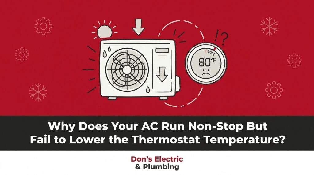 Why Your AC Runs Non-Stop But Fails to Lower the Thermostat Temperature 2 Why Does Your AC Run Non-Stop But Fail to Lower the Thermostat Temperature? — featured image