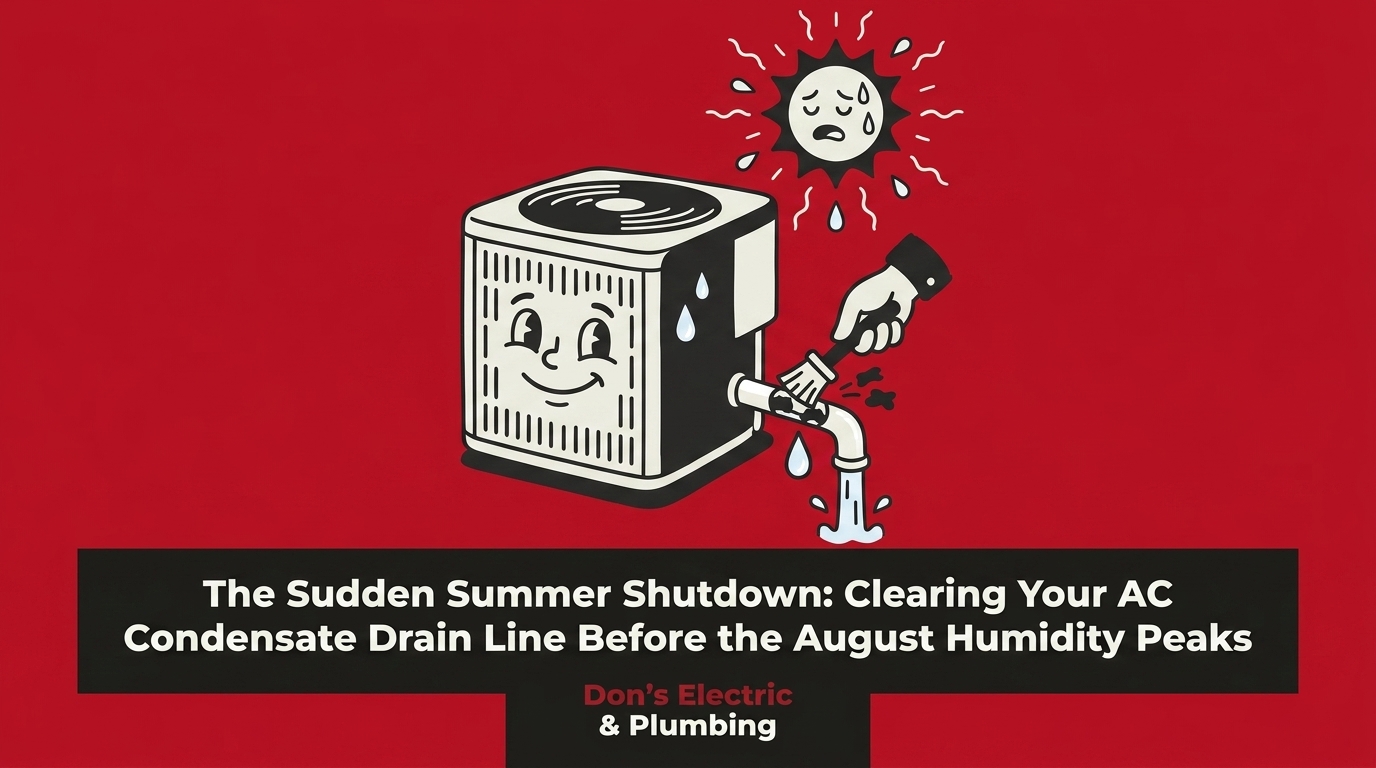 Blog 1 The Sudden Summer Shutdown: Clearing Your AC Condensate Drain Line Before the August Humidity Peaks — featured image