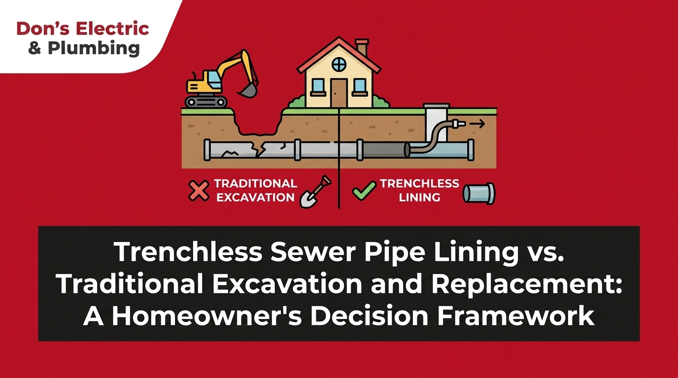 Blog 11 Trenchless Sewer Pipe Lining vs. Traditional Excavation and Replacement: A Homeowner's Decision Framework — featured image