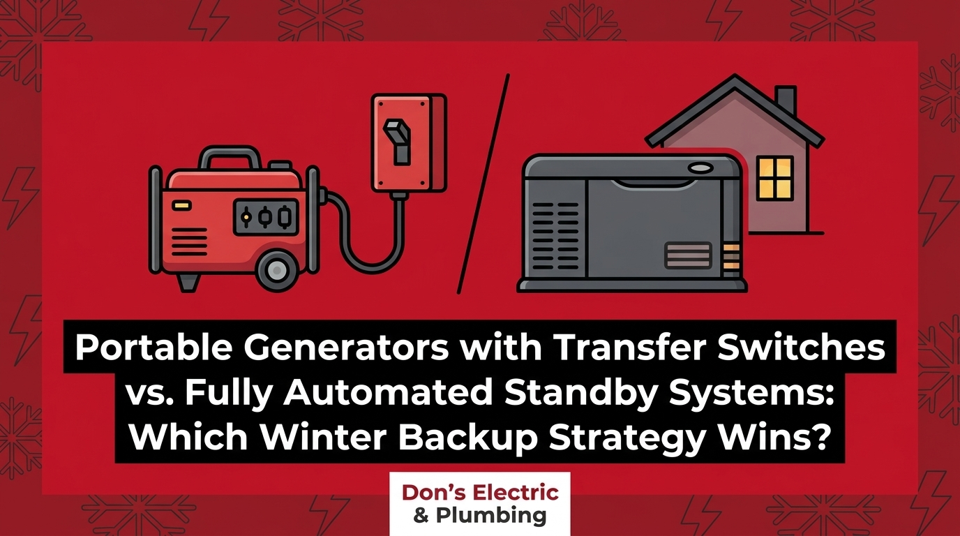 Blog 6 Portable Generators with Transfer Switches vs. Fully Automated Standby Systems: Which Winter Backup Strategy Wins? — featured image